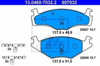 Remmenset, remschijf ATE, Remschijftype: Massief, Inbouwplaats: Vooras, u.a. für VW, Seat - thumbnail