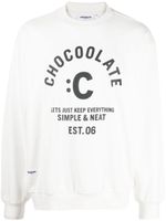 CHOCOOLATE sweat en coton à slogan imprimé - Blanc - thumbnail