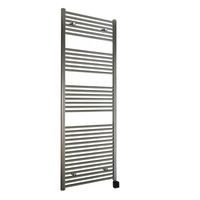 Elektrische Design Radiator Sanicare Plug & Play 172x45 cm Chroom 435 Watt Met Chroom Thermostaat En Bluetooth Links Sanicare