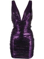 Alexandre Vauthier robe courte à sequins - Violet