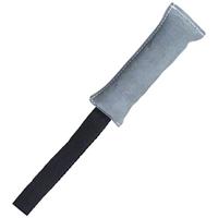 GLORIA Bijtring van leer, 15 cm, grijs