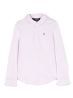 Ralph Lauren Kids chemise en coton à logo brodé - Rose