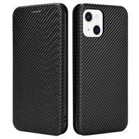 iPhone 13 Mini Flip Case - Koolstofvezel - Zwart