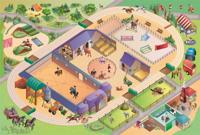 ACHOKA Speelkleed Horses 100 x 150 cm