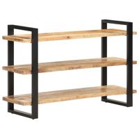 vidaXL Dressoir met 3 schappen 120x40x75 cm ruw mangohout