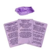 Detox Healing Crystal + 25 Guide Cards - Amethist Crystal - Learn & Detox