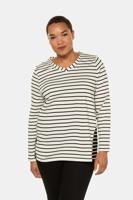 Ulla Popken Sweatshirt, regular, V-hals - Grote Maten