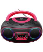 Denver Draagbare Radio CD Speler Kinderen - Bluetooth - Lichteffecten - Boombox - AUX - FM - TCL212BT - Roze