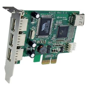 StarTech.com 4-poort PCI Express Low Profile High Speed USB-kaart