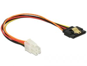 Delock 85519 Kabel P4 male > SATA 15-pins aansluiting 20cm