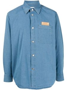 Craig Green chemise en denim à patch logo - Bleu