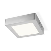 Home sweet home ska LED plafondlamp vierkant ↔ 17 cm mat staal