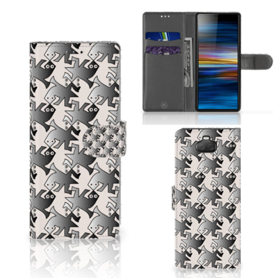 Sony Xperia 10 Telefoonhoesje met Pasjes Salamander Grey Sony Xperia 10 Telefoonhoesje met Pasjes Salamander Grey
