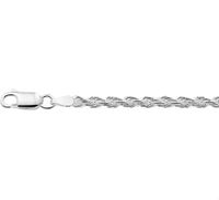 Armband Koordschakel zilver 3 mm 19 cm - thumbnail