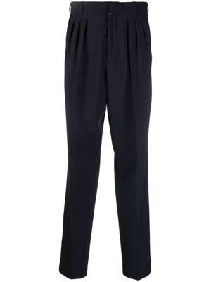 Kenzo pantalon de costume à design plissé - Bleu