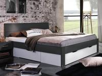 Bed FLASH 160x200 cm zwart met lades