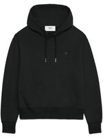 AMI Paris hoodie en coton à broderies - Noir