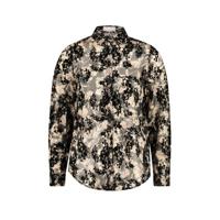 Cassis semi-transparante blouse met glitters ecru/zwart