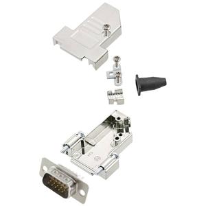 encitech DTSL09-SJSRG-S-HDP15-W-K 6355-8092-01 D-sub male connectorset 45 ° Aantal polen: 15 Soldeerkelk 1 stuk(s)