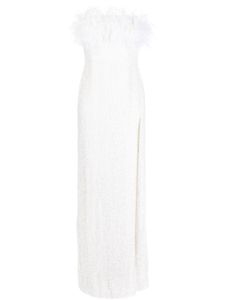 Retrofete robe longue Dolly à ornements en sequins - Blanc