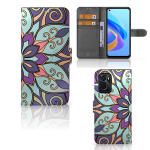 OPPO A76 | A96 Hoesje Purple Flower