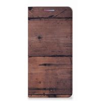 Motorola Moto G60s Book Wallet Case Old Wood - thumbnail