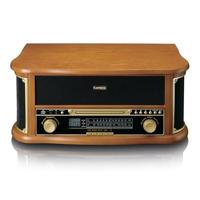 Lenco TCD-2551 Platenspeler voor grammofoonplaten - Bluetooth Platenspeler met luidspreker - CD-speler - Cassettedeck - 3 snelheden - riemaandrijving - 2 x 5 Watt - Hout