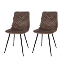 Eetkamerstoel set2 Lynn taupe 85cm