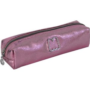 Metallic etui roze 22 cm