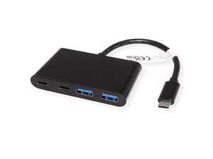 VALUE 14.99.5041 interface hub USB 3.2 Gen 1 (3.1 Gen 1) Type-C 1000 Mbit/s Zwart