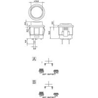 TRU COMPONENTS 1587752 TC-R13-523A-05RT Druktoets 250 V/AC 1.5 A 1x uit/(aan) Moment 1 stuk(s) - thumbnail