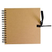 Gastenboek kraft blanco 20x20