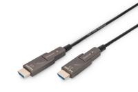 Digitus AK-330127-100-S HDMI-kabel HDMI Aansluitkabel HDMI-A-stekker 10 m Zwart 4K UHD, Afgeschermd (drievoudig), Flexibel, Afscherming totaal, Afgeschermd, - thumbnail