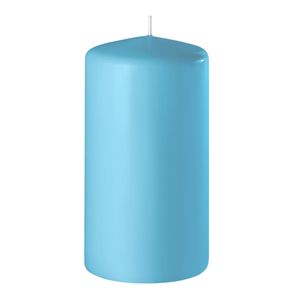 1x Kaarsen turquoise 6 x 8 cm 27 branduren sfeerkaarsen   -