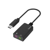 Hama USB-geluidskaart USB-C-stekker - 2x 3,5-mm-jack-aansluiting Stereo - thumbnail