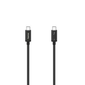 Hama 00200659 Thunderbolt-kabel Thunderbolt Aansluitkabel Thunderbolt (USB-C) stekker, Thunderbolt (USB-C) stekker 0.8 m Zwart Afgeschermd (dubbel), 8K UHD