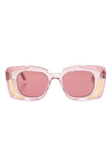 Kuboraum lunettes de soleil T7 à monture carrée - Rose