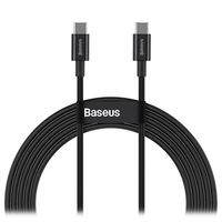 Baseus Superior Serie USB-C / USB-C Kabel - 100W, 2m - Zwart - thumbnail