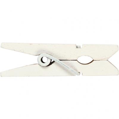 Happy Moments mini wasknijpers 3,5 x 0,7 cm wit 20 stuks Happy Moments mini wasknijpers 3,5 x 0,7 cm wit 20 stuks