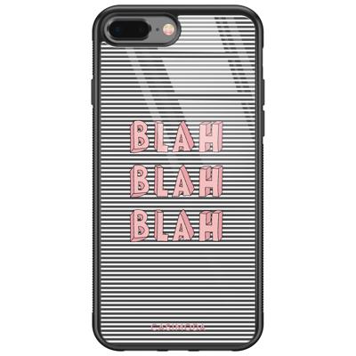 iPhone 8 Plus/7 Plus glazen hardcase - Blah blah blah