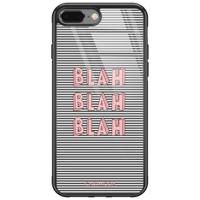 iPhone 8 Plus/7 Plus glazen hardcase - Blah blah blah