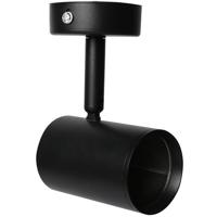 LED Plafondspot - Facto Colri - GU10 Fitting - 1-lichts - Rond - Mat Zwart - Kantelbaar - Aluminium