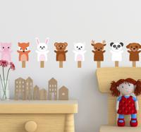 Muurstickers kinderkamer Schattige dieren knuffels