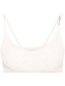 Jacquemus haut crop Le Bandeau Pralu - Tons neutres