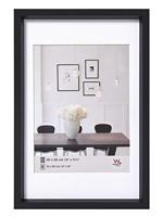 walther design fotolijst zwart 40 x 50 cm met passe-partout, Steel Style kunststof lijst ES050B
