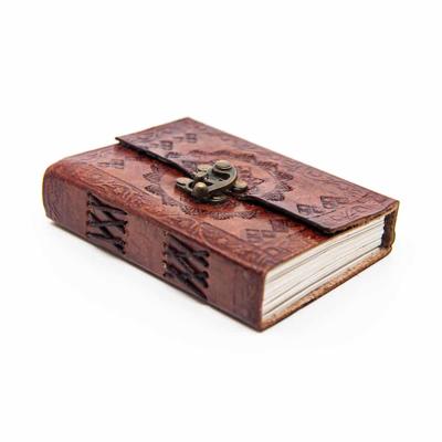 Spiritueel Notitieboekje Leer met Slotje - Handgemaakt Spiritueel Notitieboekje Leer met Slotje - Handgemaakt