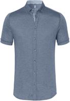 Desoto Heren Overhemd Lichtblauw Button Down Slim Fit