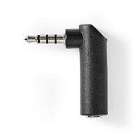 Nedis Stereo-Audioadapter | 3,5 mm Male | 3,5 mm Female | 90° Gehoekt | 10 Stuks | 1 stuks - CAGP22980BK CAGP22980BK - thumbnail