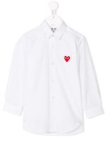 Comme Des Garçons Play Kids chemise à logo brodé - Blanc