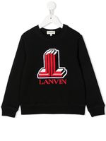 Lanvin Enfant sweat à logo brodé - Noir